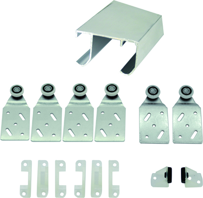 Aluminium Double Door Track & Trolley Kit