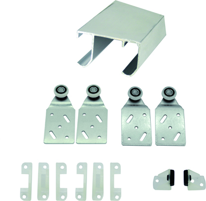 Aluminium Double Door Track 1800mm & Trolley Kit
