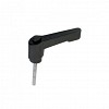 Clamp Levers - External Thread - Black Nylon Handle - Stainless Steel Thread
