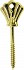 Coffin Screw - Gold - Shell Style