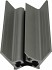 Aluminium Continuous Hinge with Rubber Insert