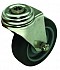 Bolt Hole Castors - Zinc Plated - Rubber Wheels