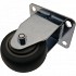 Plate Castors - Zinc Plated - Rubber Wheels