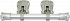 Casket / Coffin Handle - Silver - Square Bar