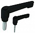 Clamp Levers - External Thread - Black Nylon Handle - Steel Coated Thread